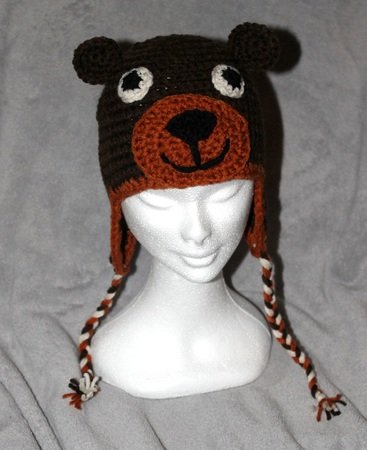 teddie and icebears hat in three different sizes (18, 20 and more than 22 inches) crochet pattern