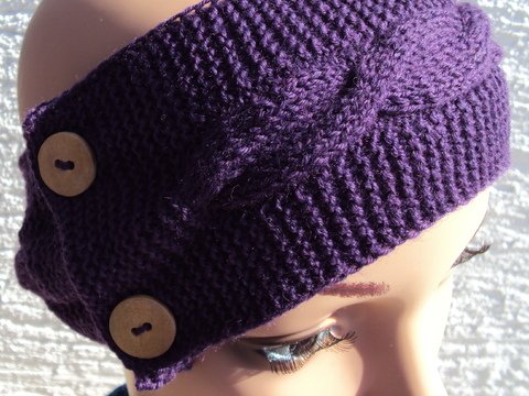 Stirnband mit Zöpfen zum knöpfen