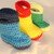 Babies first rubber boots in 3 different sizes (4/ 4,3/ 4,7 inches) crochet pattern