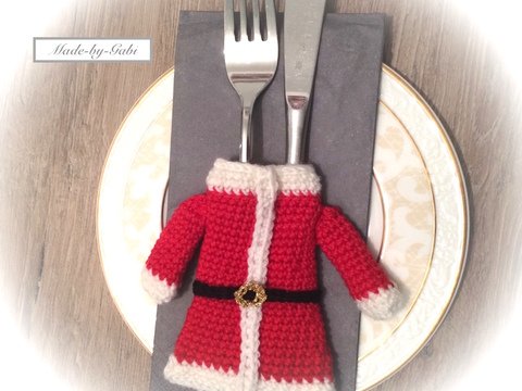 Bestecktasche / Serviettenring "Weihnachtsmann"