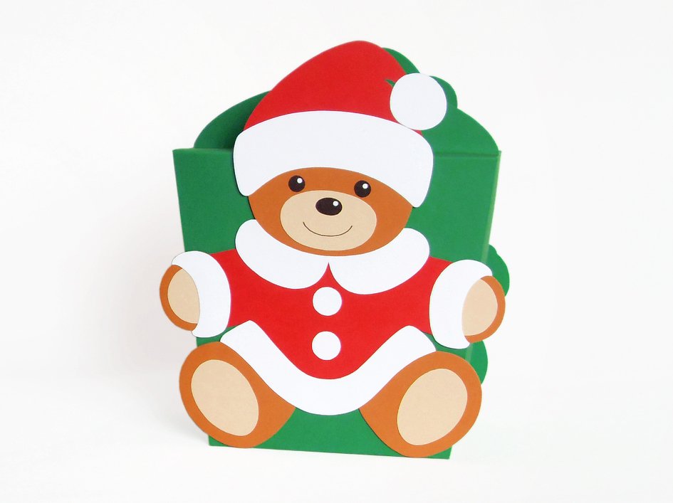 Geschenktasche mit Bärchen – Bastelvorlagen mit Anleitung