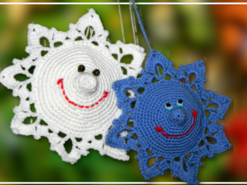Crochet pattern: merry snowflake, snow crystal