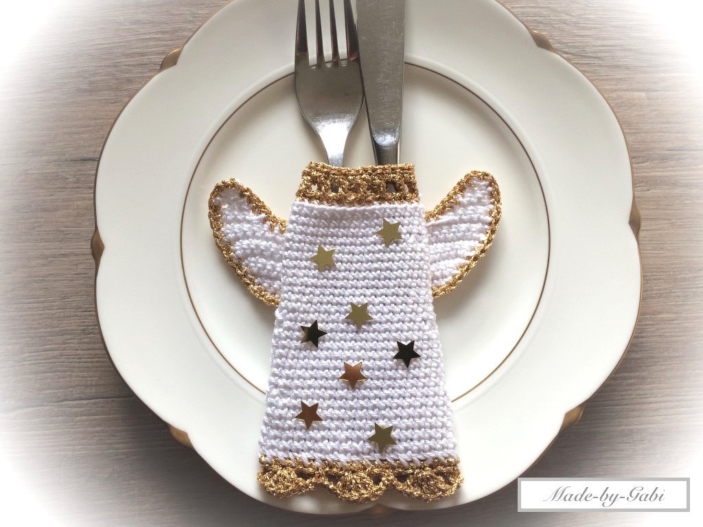 Bestecktasche / Serviettenring "Engel"