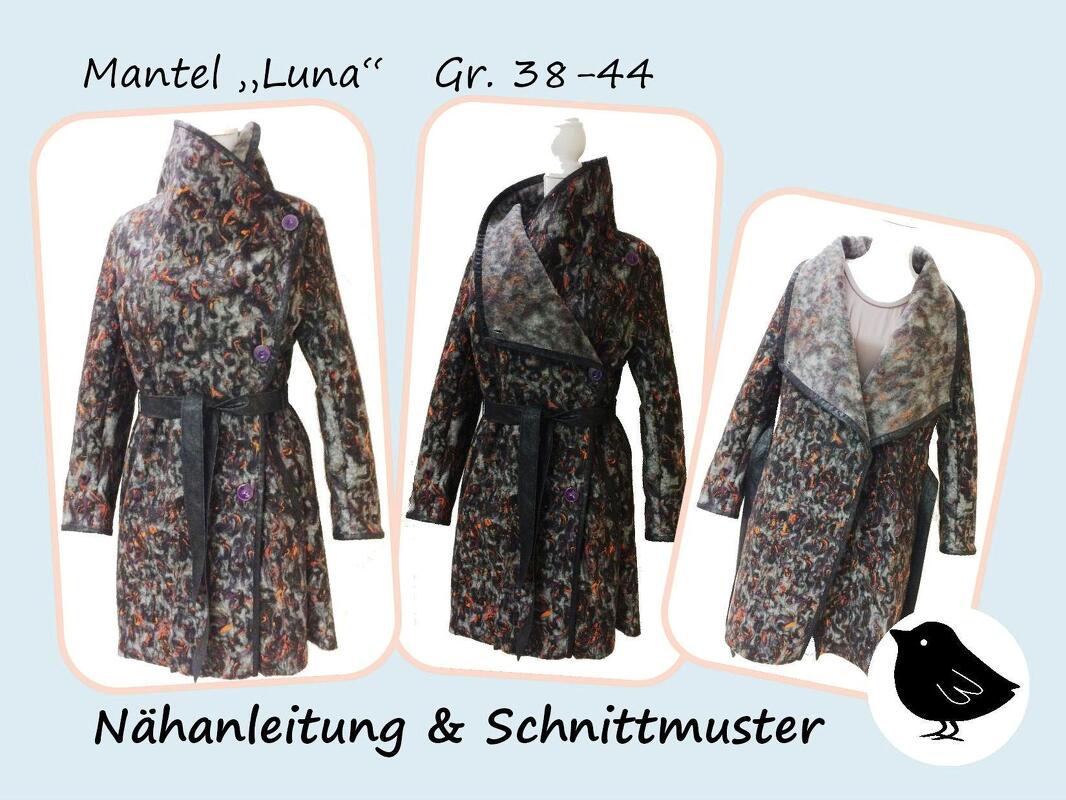Schnittmuster und Nähanleitung Mantel "Susanne" Gr. 38-44