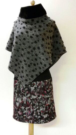 Nähanleitung und Schnittmuster Poncho "ruckzuck"