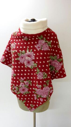 Nähanleitung und Schnittmuster Poncho "ruckzuck"