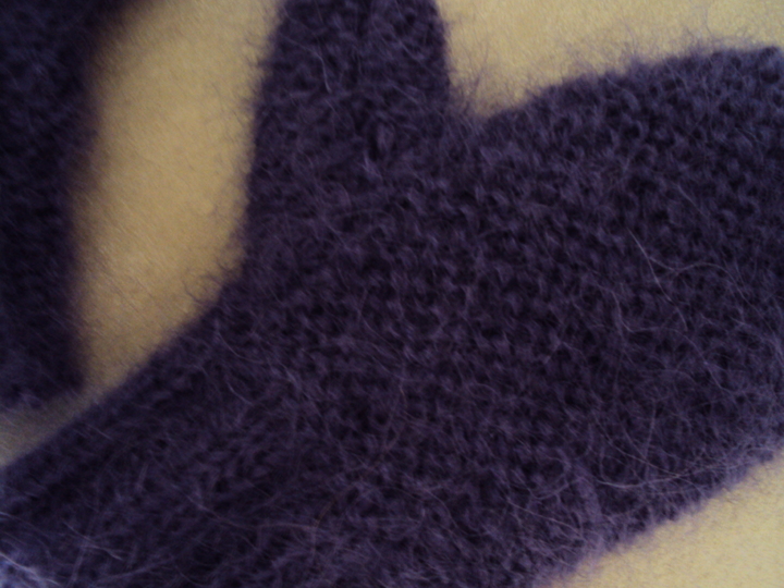 Gestrickte Fausthandschuhe 