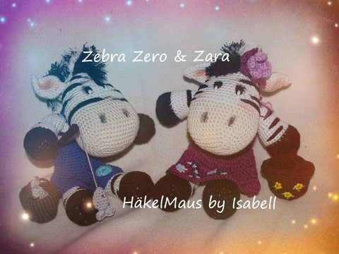 Zero und Zara Zebra Häkelanleitung als PDF Datei
