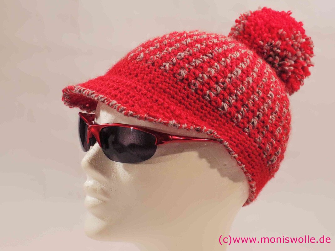 Ann's Cap - Cap for women with peak and bobble - Size: 4 1/2 (35) to 8 (64) - Image 2