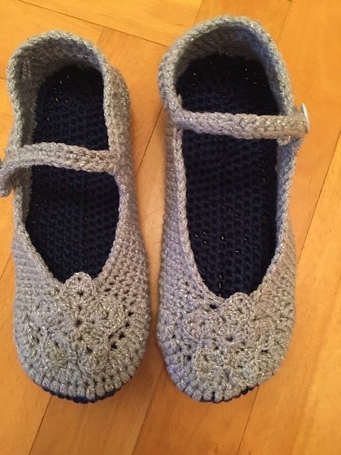 Häkelanleitung festliche Hausschuhe Größe 36-40 - Bild 2