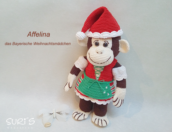 Häkelanleitung Affelina das Bayerisches Weihnachtsmädchen