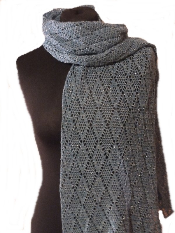 Häkelanleitung Kisajata Stola oder Schal Häkelstola Lochmuster - Bild 2