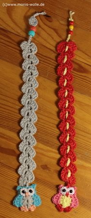 Crochet instruction - Bookmark owl "Minchen" gift idea