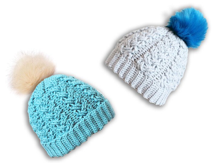 Sportmützen "Freestyle" (alle Gr., Zopfmuster)