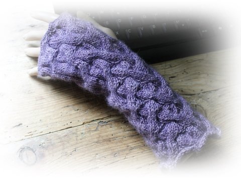 Lavender Mitts, Strickanleitung für Armstulpen