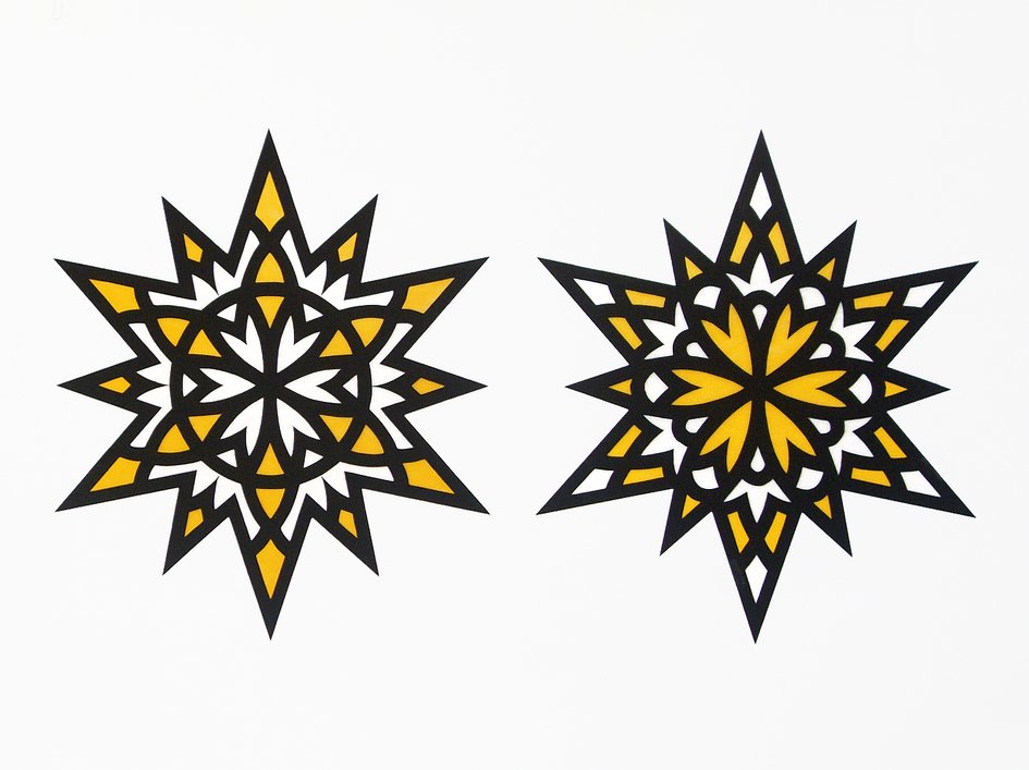 Fensterbilder – Sterne – Bastelvorlagen mit Anleitung