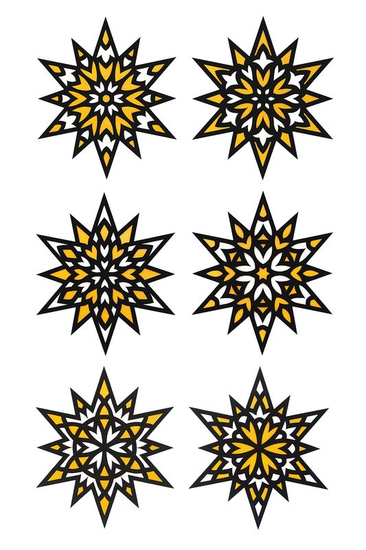 Fensterbilder – Sterne – Bastelvorlagen mit Anleitung - Bild 2