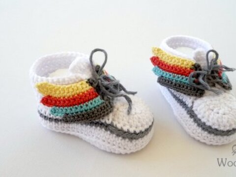 Häkelanleitung - Babyschuhe - Flügel-Babyturnschuh - No.77