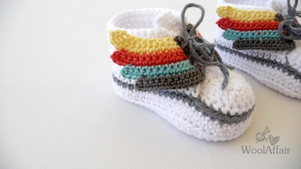 Häkelanleitung - Babyschuhe - Flügel-Babyturnschuh - No.77