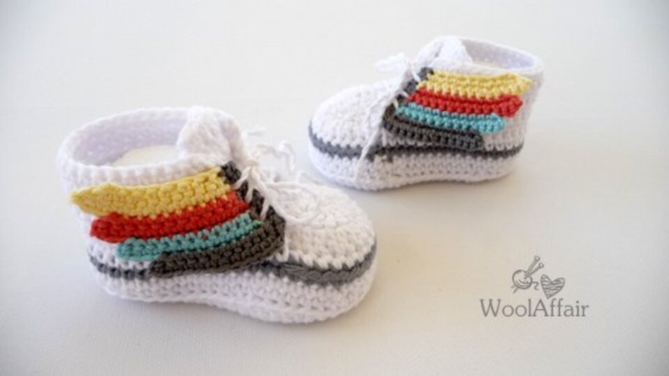 Häkelanleitung - Babyschuhe - Flügel-Babyturnschuh - No.77