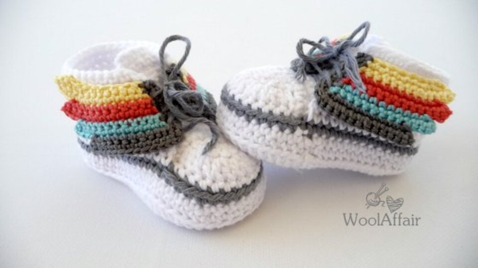 Häkelanleitung - Babyschuhe - Flügel-Babyturnschuh - No.77