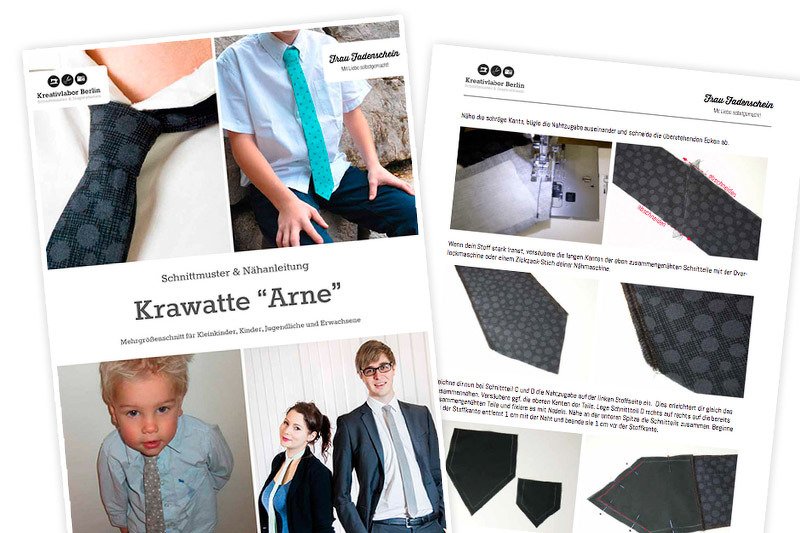Krawatte „Arne“ für Kinder, Jugendliche und Erwachsene - Bild 4