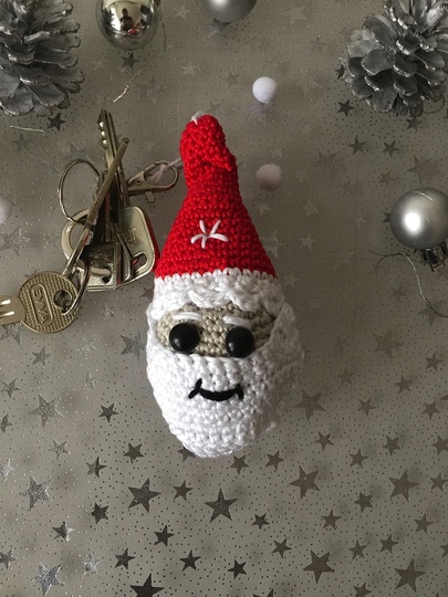 Häkelanleitung Weihnachtsmann Schlüsselanhänger Taschenbaumler