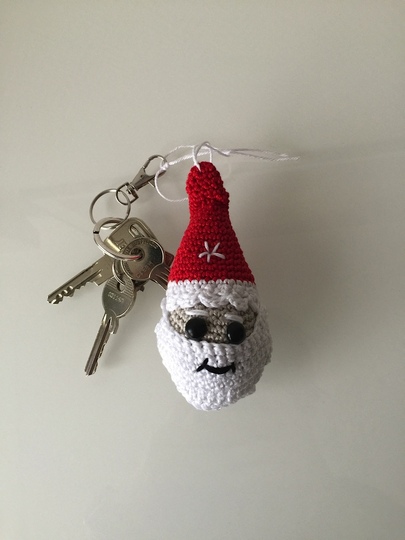 Häkelanleitung Weihnachtsmann Schlüsselanhänger Taschenbaumler