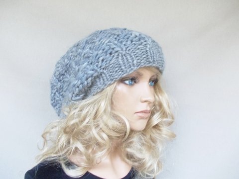 Strickanleitung für eine slouchy Ballon-Beanie, unisex, Hänger LFB15