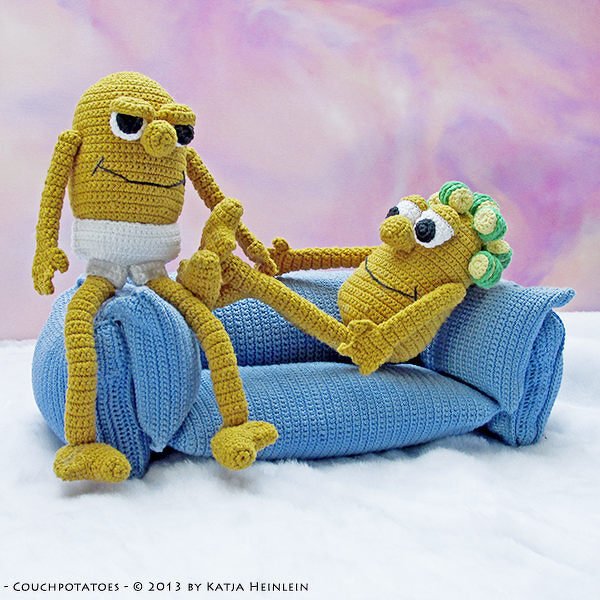 crochet pattern couch potatoes by Katja Heinlein pdf file amigurumi tutorial food ebook file batata veg deco - Image 4