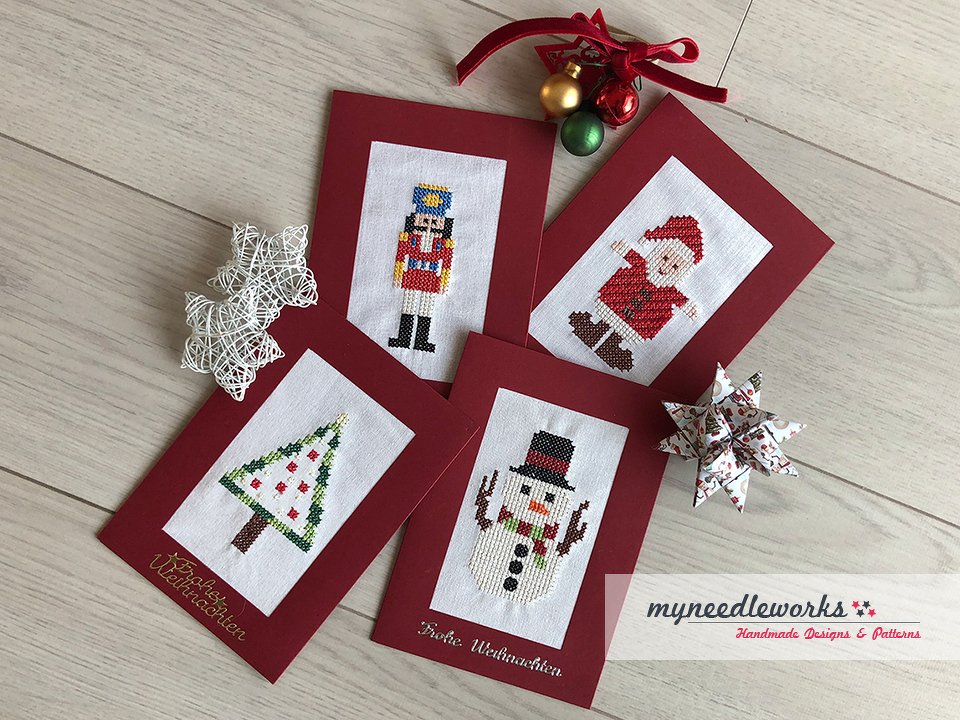 4 Stickdateien im Kreuzstich: Weihnachten