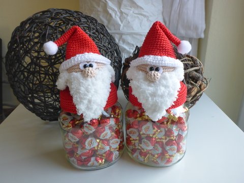 Häkelanleitung Nikolaus Bonbonglas