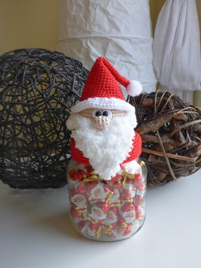 Häkelanleitung Nikolaus Bonbonglas