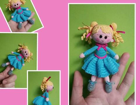 Finger Puppe „Klarissa“ 14 cm Groß pdf " Neu "