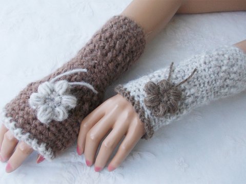 Häkelanleitung für Armstulpen, rustikal oder elegant, fingerlose Pulswärmer