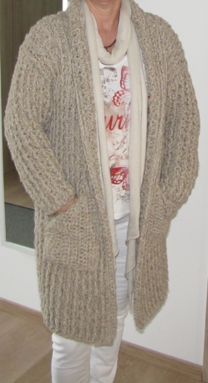 Crochet Coat - for Beginners - Size L / EU 42, Pattern