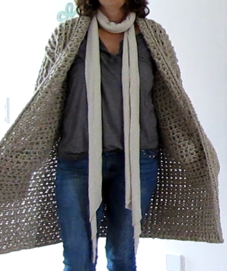 Crochet Coat - for Beginners - Size L / EU 42, Pattern