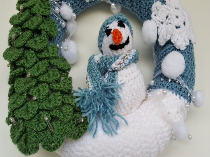 Häkelanleitungen Türkränze Winter No.1