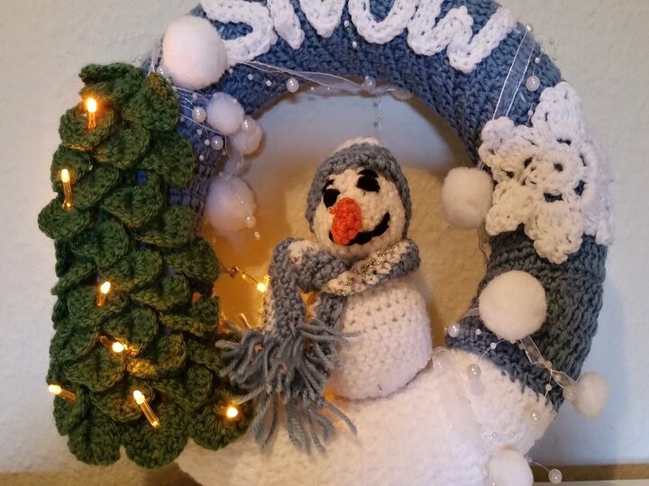 Häkelanleitungen Türkränze Winter No.1