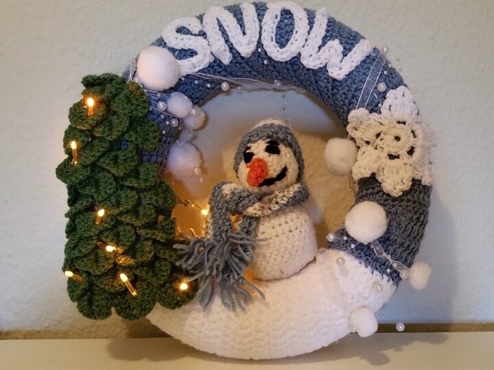 Häkelanleitungen Türkränze Winter No.1