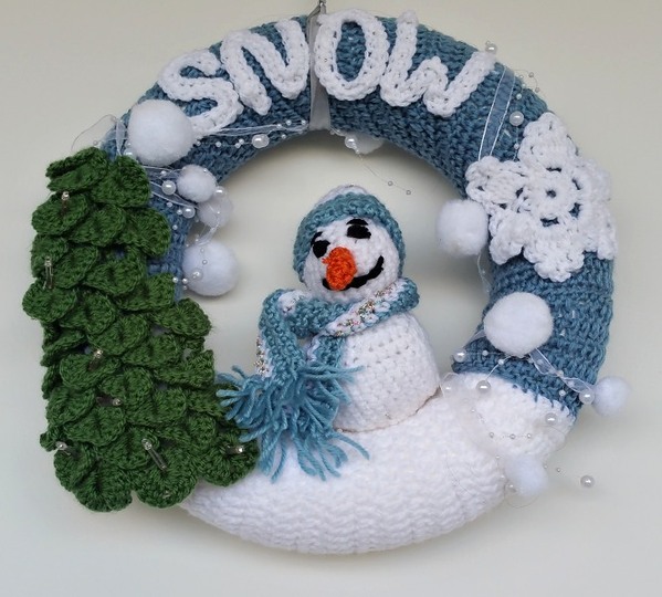 Häkelanleitungen Türkränze Winter No.1