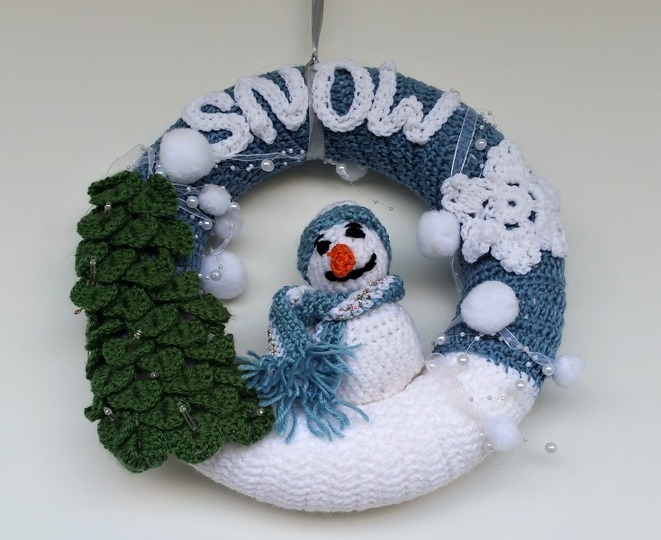 Häkelanleitungen Türkränze Winter No.1