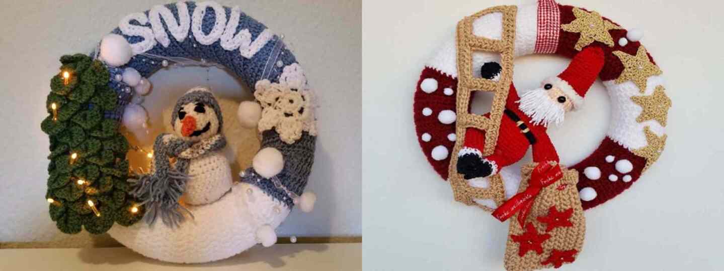Häkelanleitungen Türkränze Winter No.1