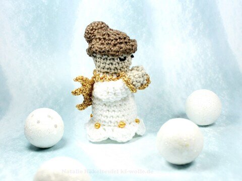 Häkelanleitung: Schlüsselanhänger "Engel" (Tannenbaumschmuck)