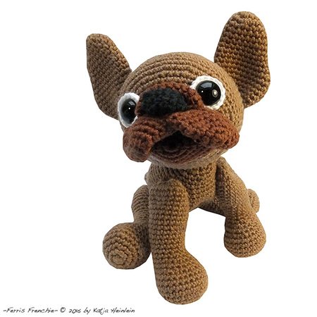 PDF crochet pattern animal tutorial file french bulldog amigurumi