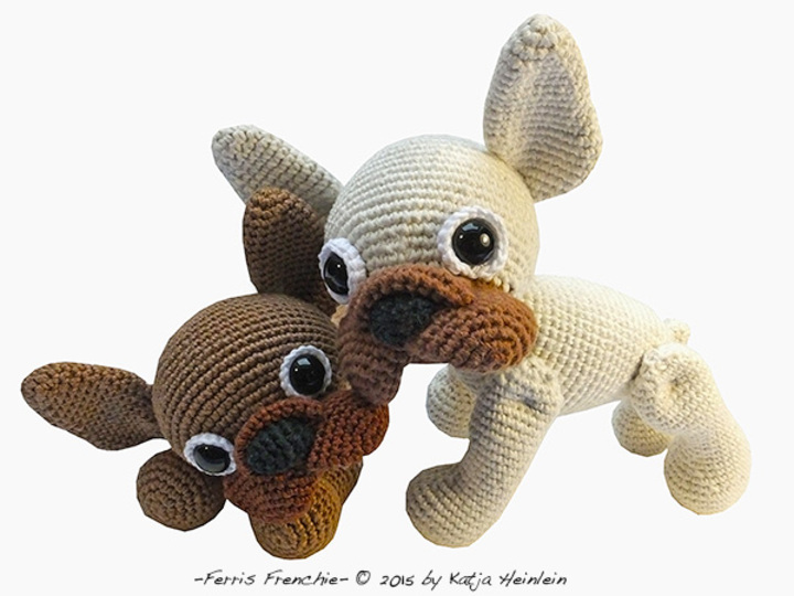 PDF crochet pattern animal tutorial file french bulldog amigurumi