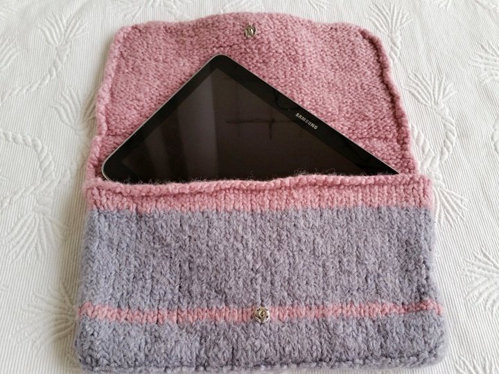 Strickanleitung für Filz-Tablet oder Laptop - Tasche Lifestyle Design No.17