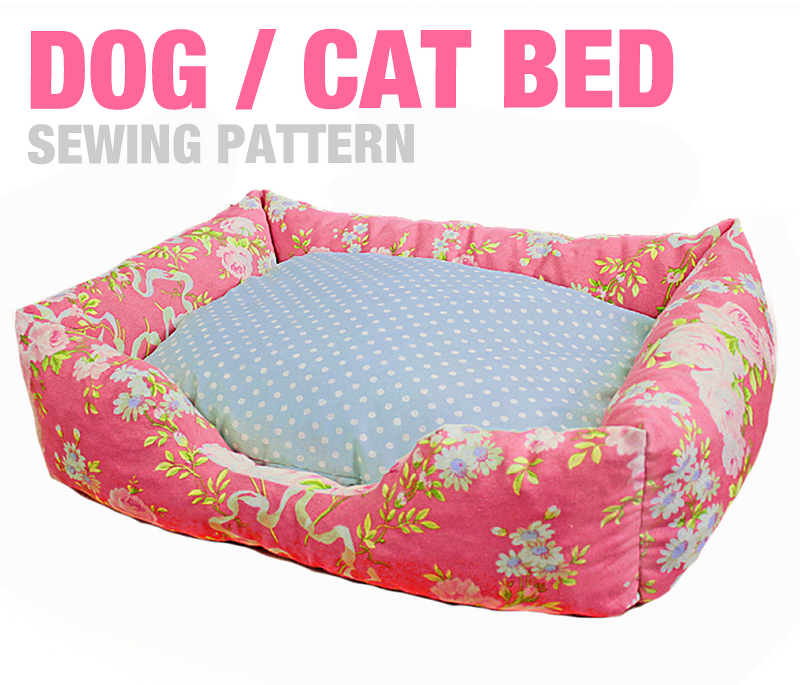 Dog Bed Sewing Pattern - Dog / Cat / Pet Sofa - 3 Sizes