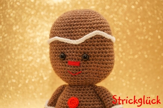 Crochet Pattern Christmas Gingerbread man Amigurumi 26 pages