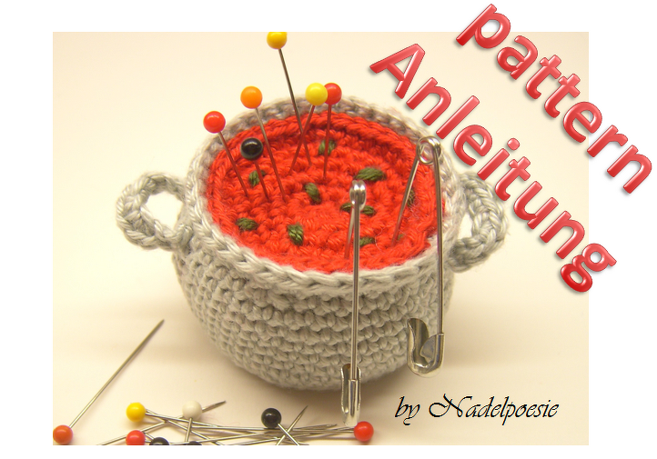 Soup pott pin cushion